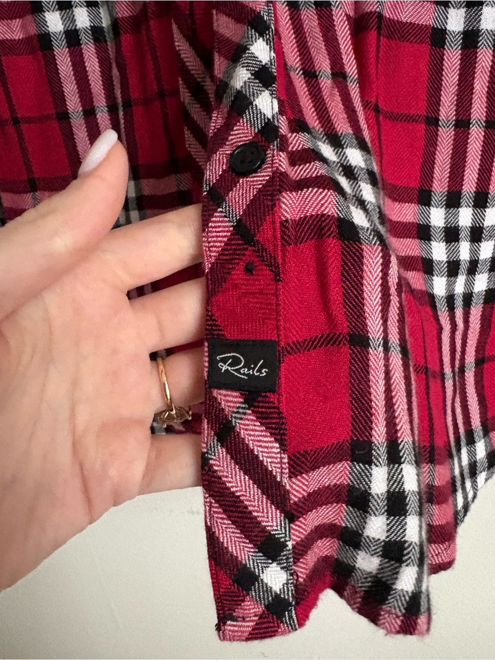 Rails Red Plaid Button-Down Shirt for Girls - Picture 4 of 9